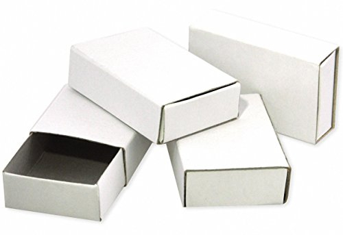 Playbox Streichholzschachteln, 55 x 35 x 15 mm, 50 Stück, Weiß