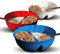 3 pack! Just Crunch Anti-Soggy Bowl! For Cereal/Milk, Veggies/Dip, Fries/Ketchup and More! - Red, White & Blue