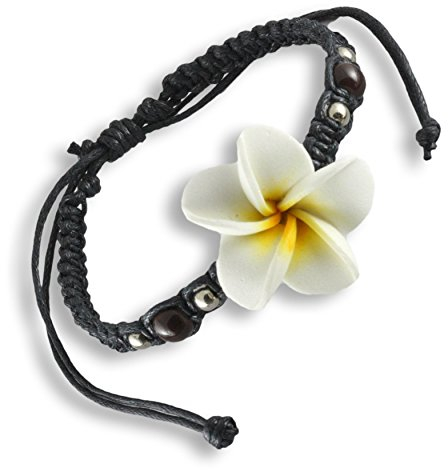 Island Piercings Frangipani Blüten Armband Shamballa längenverstellbar B158