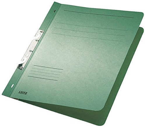 Esselte Leitz Schlitzhefter, 1/1-Vorderdeckel, A4, kfm. Heftung, Manilakarton, grün