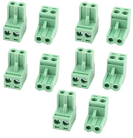 sourcing map 10Stk. KF2EDG 5.08mm Pitch 2P steckbare Klemmenblöcke Stecker Buchse Steckdose DE de