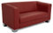 moebel-eins Chicago 2-Sitzer Sofa Couch Loungesofa, Material Kunstleder, weinrot