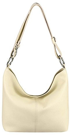 OBC Echt Leder Damen Tasche Shopper Hobo-Bags Schultertasche Umhängetasche Handtasche Henkeltasche Ledertasche Damentasche (Beige)
