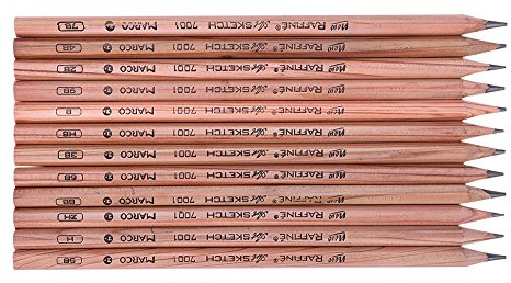 ITODA Holz Stifte Bleistifte Schreibstifte Set mit 12 Stücke Malstifte Schulbedarf Schreibwaren Malset in Verschiedenen Modelle(2H,H,HB,B,2B,3B,4B,5B,6B,7B,8B,9B) zu Skizzieren Schreiben Malen