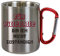 CreaLuxe Edelstahltasse mit Karabiner 'Für Pillepalle Bin ich Nicht zuständig' Tasse bedruckt, Kaffeetasse, Bürotasse, Metalltasse