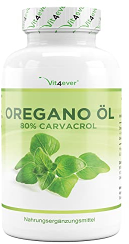 Huile d'Origan - 120 Capsules avec 150 mg - Premium : 80% Carvacrol & 10 fois concentré - 100% Huile d'Origan de France - Origanum vulgare - Hautement dosé