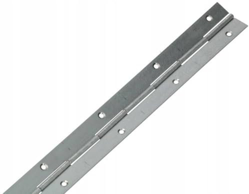 KOTARBAU® Bisagra de piano para fijar tapas y puertas, 31mm x 100 cm, Resistente bisagra con agujeros de montaje, Sin recubrimiento, Divisible, Cortable, Bisagra Continua para muebles