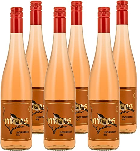 WEINGUT MEES | Spätburgunder Rosé trocken 2023, 6x 0,75l, Nahe | Roséwein - Set von der Nahe | Qualitätswein aus Deutschland | 100% Blauer Spätburgunder