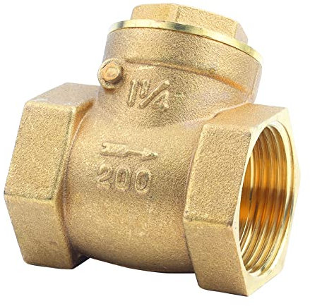 Dn32 Bsp 1-1/4 Clapet anti-Retour à Battant en Laiton à Filetage Femelle, 232Psi Clapet anti-Retour à Battant anti-Retour Unidirectionnel Pour Empêcher Le Reflux D'Eau