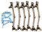 Chiloskit Knöpfe in Schlüsselform, Zinklegierung, Bronze, 6 Stück, dekorative Schranktüren, Schubladen, Zweigknäufe für Möbel (6 Stück Bronze x 2 Löcher (lang))