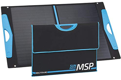 ECTIVE MSP 100 SunDock Solarpanel- 100W, 2xUSB, mobil, tragbar, faltbar, effizient, monokristallin Solarzellen- Solarmodul, Outdoor Solar Ladegerät, Solarsystem für Van, Wohnmobil, Camping, Wohnwagen
