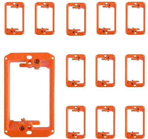 BWP - Low Voltage Mounting Brackets 1 Gang for Drywall Outlet Cable Pass Through Wall Plates -Cable Wall Plate Bracket for Old Work, Telephone Wires, Network Cable, HDMI, Speaker Wire(12-Pack)