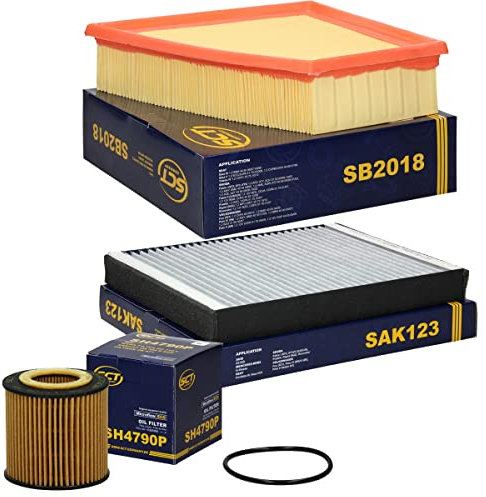 SCT Germany Inspektionspaket Wartungspaket Filterset 1 x Luftfilter 1 x Innenraumfilter mit Aktivkohle 1 x Ölfilter