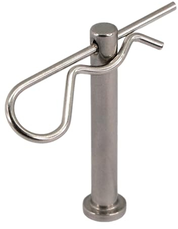 PRIOstahl Steckbolzen mit Federstecker Sicherungsbolzen Splinte - 1 Steckbolzen: 6 x 45 mm + 1 Federstecker: 2,0 x 49 mm zur Befestigung und Sicherung Sicherungselement Rostfrei aus Edelstahl V2A