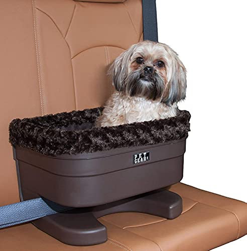 Pet Gear Booster Seat for Dogs/Cats, Removable Washable Comfort Pillow + Liner, Safety Tethers Included, Installs in Seconds, No Tools Required, 16 Chocolate/Swirl