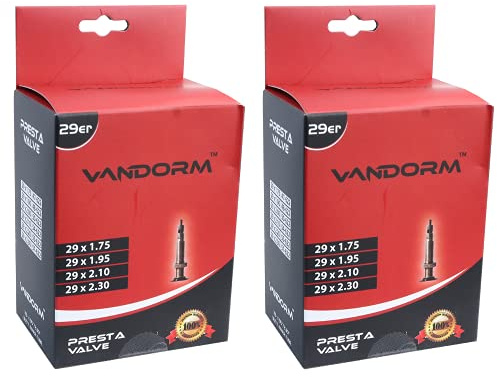 Vandorm 2 PACK 29 x 1.50 - 2.30 29ER MTB Bike Bicycle Butyl Presta Inner tubes Parts 29 Inner Tube