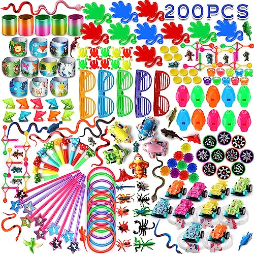 nicknack Kindergeburtstag Mitgebsel Set 200 Teile, Goodie Bags Fillers für Kindergeburtstag Gastgeschenke für Mädchen Jungen