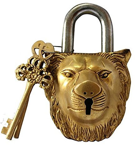IBLAY - Vorhängeschloss mit Schlüsseln - funktional (Standard) - Schloss mit Löwengesicht
