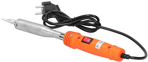 Soldador Eléctrico 150W, 220V, Enchufe UE, Mango Plástico Resistente al Calor, Naranja y Plata, 30.5cm, con Interruptor, 500°C