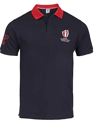 Rugby World Cup Polo RWC – Offizielle Kollektion Rugby-Weltmeisterschaft 2023 – Größe L, blau, L