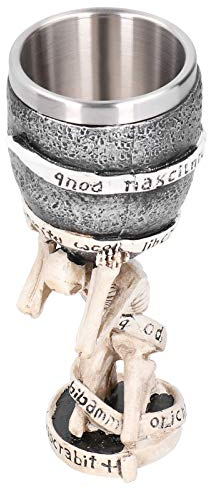 Cyrank Vintage Kelch, 3D Skelett Kelch, Mittelalterlicher Weinkelch, Skull Goblet, Vintage Weinglas, Kelch Tasse für Halloween Bar Party Supplies, Totenkopf Kelch Party-Bar-Trinkgeschirr-Dekoration