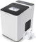 COSTWAY Ice Cube Maker, 15KG/24H Countertop Ice Making Machine with Auto Clean Function, 2 Bullet Size, Ice Scoop, Water-shortage and Ice Full Alarms for Home Office (White)