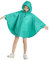 Gaga city Regenponcho kinder für Jungen Mädchen mit Kapuze, Wiederverwendbarer wasserdichter Regenponcho, Leichtes Polyester Grün L/5-8 Jahre