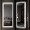 Hasipu Full Length Long Dressing Mirror with Lights, 44 x 16 LED Lighted, Light Up Full Body, Over The Door Hanging Mirror, Wall Mounted,White