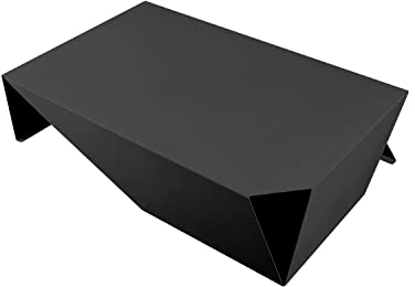 INOXLM Beistelltisch Dion | Couchtisch | Couchtisch | Design Couchtisch | Couchtisch für Wohnzimmer | Couchtisch Made in Italy | Tisch aus lackiertem Stahl (RAL 9005 Schwarz)