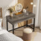 CAIYUN Computer Desk with Drawers, Dressing Table, Vanity Desk, Make Up Desks, Home Office Desks with Storage, Study Tables for Small Space, Laptop Table Made of Wood and Metal, 39.4, Grey Oak