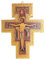 San Damiano Wandkreuz,Flaches Kreuz oder Weihwasser-Schrift,tolle katholische Wohnkultur,religiöses christliches Geschenk für Erstkommunion, Konfirmation, Ordination oder Einweihungsfeier (Wandkreuz)