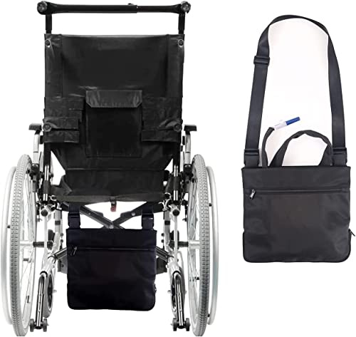 Couverture de sac de drainage d'urine avec emballage de tube détachable, Support d'urinoir drainage pour urine avec bandoulière réglable pour maison, voyage, fauteuil roulant et le lit