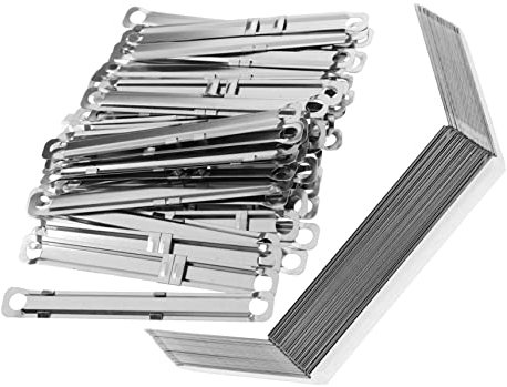 Ciieeo 100stücke Metall Doppelloch-binderinge Vielseitige Büroklammern Für Ringordner Und Lose Papierstapel Stabile Schreibwaren-bindefasern Praktische Heftmechanismen Für Schule Und Büro