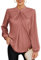 GRACE KARIN Long Sleeve Tops to Wear Ladies Knotted Neck Vintage Festival Party Banquet Blouse Shirts Dark Pink L