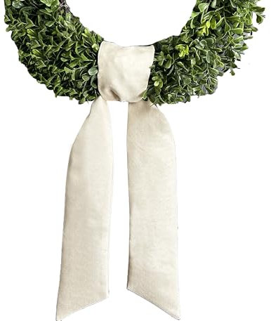 Blank Linen Wreath Sash Soft White