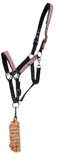 QHP Halfter-Set Halfter + Führstrick Colorful Multi (Vollblut)