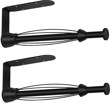 BETA Noble Küchenrollenhalter mit Dämpfungseffekt, Küchenrollenhalter Schwarz aus Edelstahl,Küchenrollenhalter Ohne Bohren