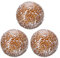 sourcing map 3Pcs Decorative Glass Balls 8cm Orbs Centerpiece Balls Mosaic Glass Ball Sphere for Decor Bowls Vases Dining Table Party, Light Brown