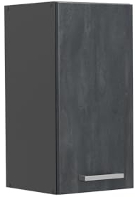 Vicco Hängeschrank R-Line, hängender Küchenschrank, Schwarz Beton/Anthrazit, 30 cm