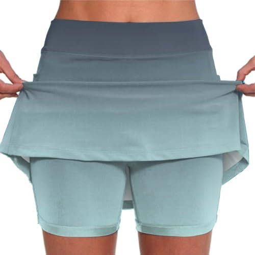 Rpporm Black Friday Angebote 2024 Damenmode Hosenrock Tennisrock Damen Mit Hose Leggings 2 In 1 Shorts Fitness Sport Golfrock Laufrock Tennisrock Damen Mit Hose Dunkelblau