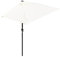 Ombrellone da Giardino a Mezzaluna 200x100 cm, Ombrellone da Parete per Esterni 250x130 cm con Manovella e 5 Stecche, Ombrellone con Protezione UV per Balcone, Portico(Beige,200x100cm)