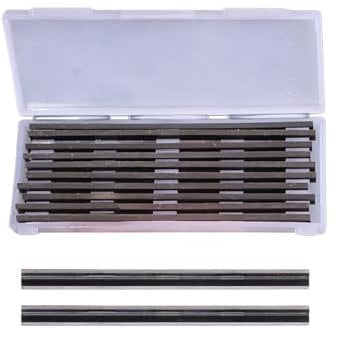 SULIVES 10 PCS 82mm Reversible Electric Planer Blades - Premium Stainless Steel Blades for Makita Bosch Hitachi - Precision Ground HSS Blades for Professional & DIY Woodworking