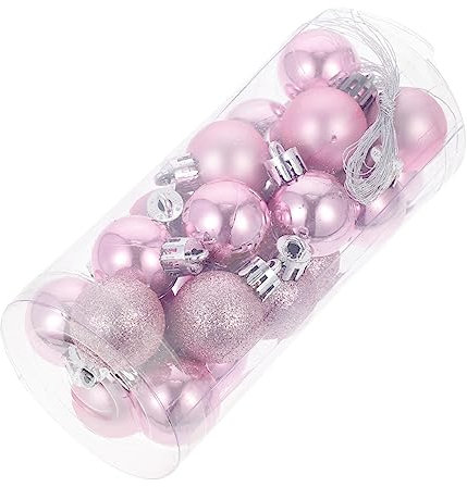 PRETYZOOM 48 Pz Decorazione Della Palla Di Natale Ornamenti Per Albero Appese All'albero Di Natale Decorazione Dell'albero Di Natale Palline Di Natale Opache Pallone D'oro Rosa