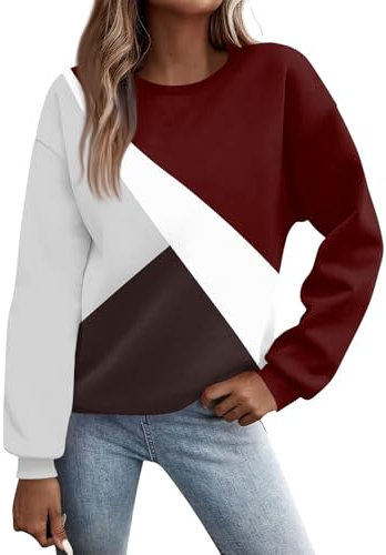 Fairisle Jumpers for Women UK - Knitted Tops & Sweaters: Long Sleeve, Peplum, Fleeces, Winter (1-Wine,XL)