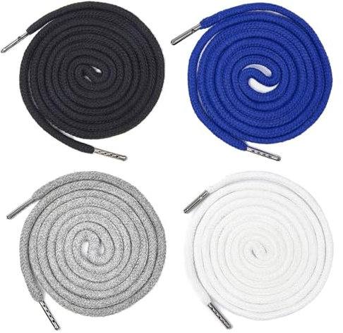 Lot de 4 Cordons de Remplacement pour Sweat à Capuche et Jogging, Cordon de Rechange pour Sweat à Capuche, 140 cm, avec Embouts en Cuivre,Sweatshirts, Shorts et Pantalons de Sport, Couleurs Assorties