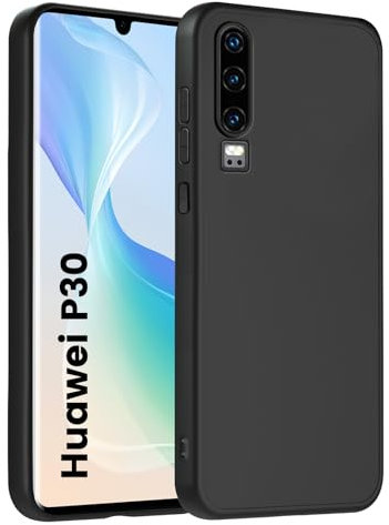 HuwaiH Handyhülle für Huawei p30 Hülle, Anti-Schock, Antikratzer, Anti-Rutsch Schutzhülle, Unterstützt kabelloses Laden, Anti-Fingerabdruck Case für Huawei p30(Schwarz)