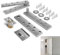 Gugxiom Hidden Door Hinges,360 Degree Rotation Pivot Hinge with Door Ball Latch Hardware,Max 300 Lbs,Hidden Hinges for Bookcase