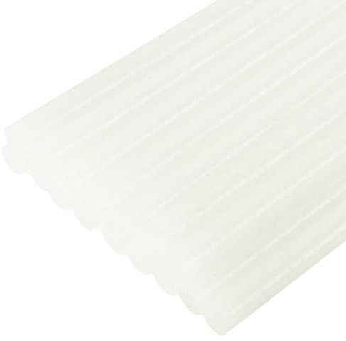 sourcing map 16pcs Full Size Hot Glue Gun Sticks 7mm x 200mm Small Glue Sticks for Glue Gun, Glitter White