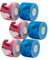 Kinesio Tape 6 Pezzi – 5 mt x 5 cm – Nastro Kinesiologico Stile Camouflage Rosa Blu - Verde Nero – Traspirante – Con Taglio Tratteggiato – Supporto Muscolare per Spalla, Gomito, Schiena (Rosa e blu)