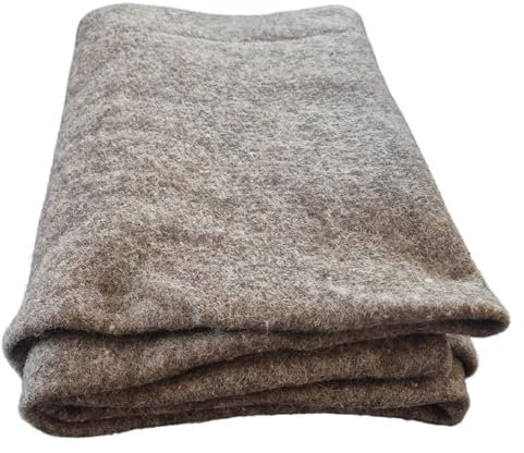 naturling Unkrautschutzmatte aus Schafwolle 100cm Breite für Gartenbeet, Hochbeete - 255g/m² Schafwollvlies 5mm Braun - in Wunschlänge (4m Länge)